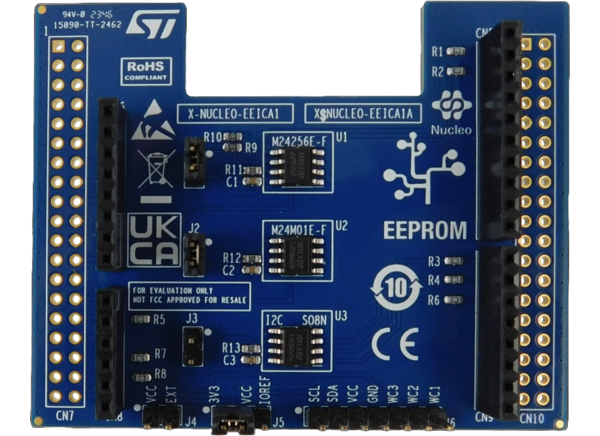 X-NUCLEO-EEICA1I²C EEPROMメモリ拡張ボード - STMicro | Mouser